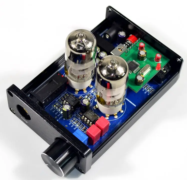 DC12V 2A 6J9 tube предусилитель трубка PCM2706 USB декодирующий усилитель для гарнитуры |