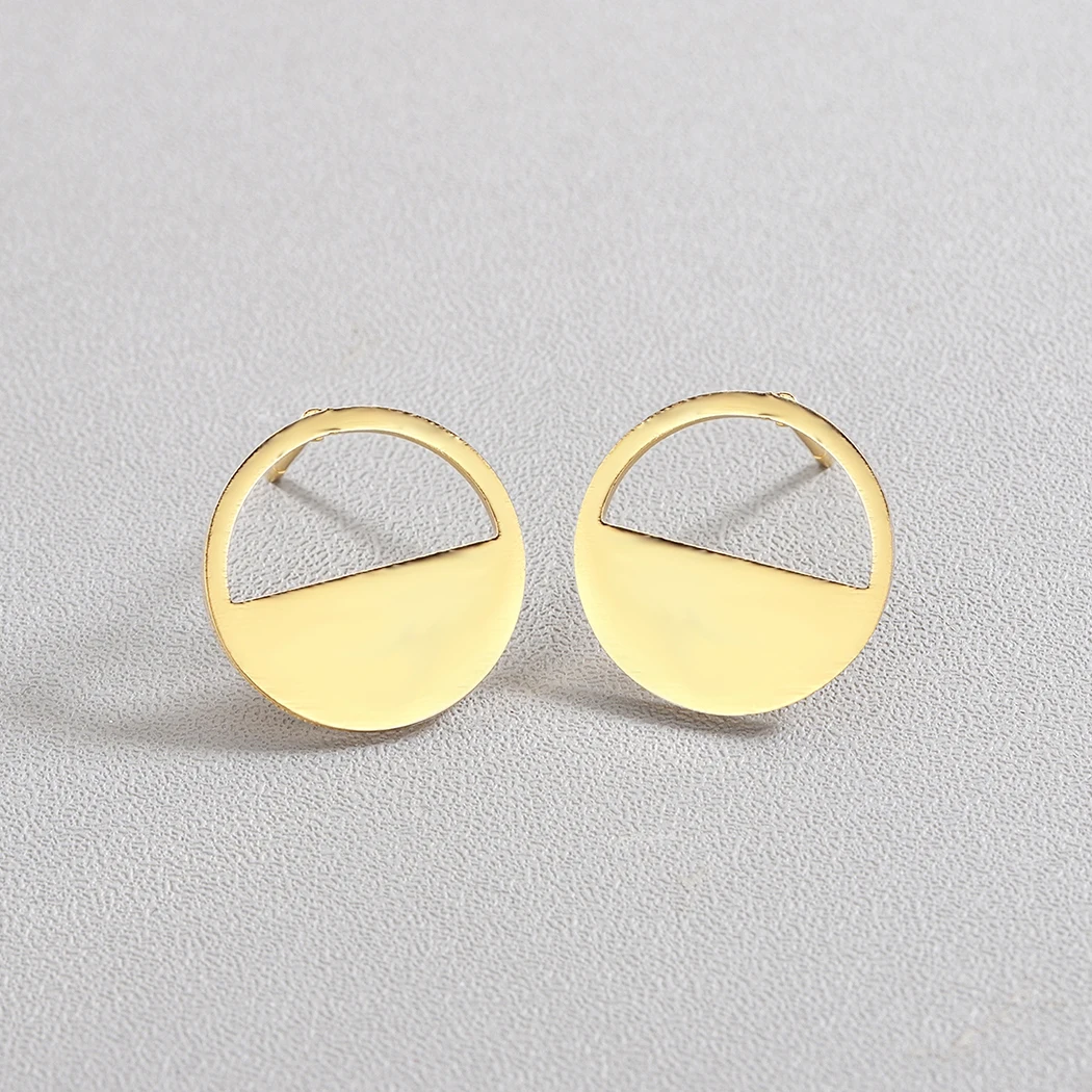Cxwind 2019 New Circle Earring Korean Earrings For Women Trendy Half Moon Round Statement Jewelry Girl oorbellen | Украшения и