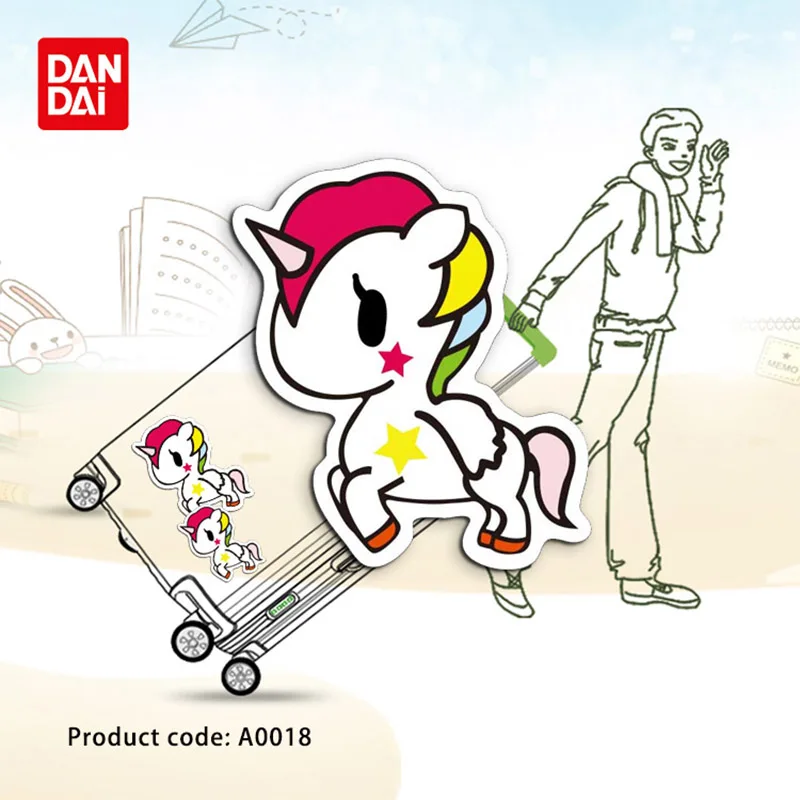 Цвет животных синий Тоторо зуб мультфильм милый модный водостойкий стикер