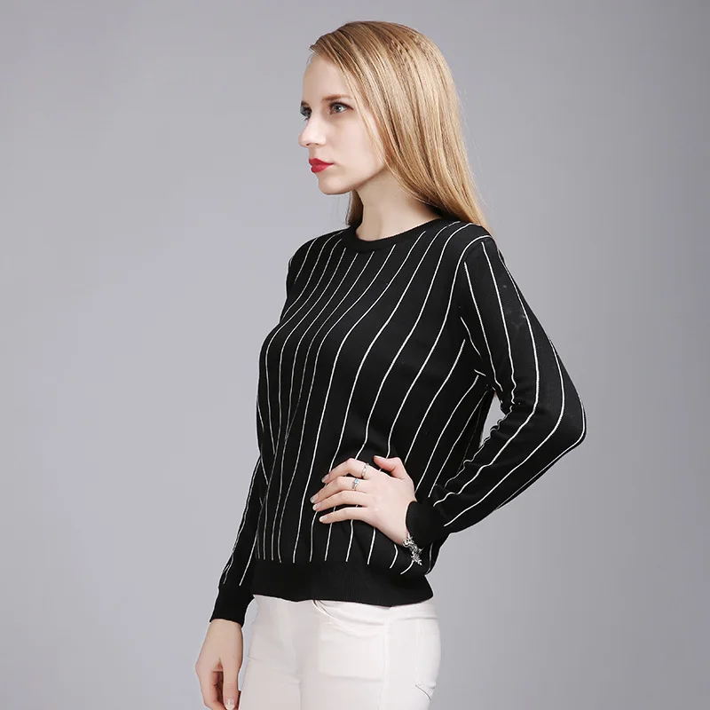 Joy Capita European Sweater 2017 Knitted Striped Women Winter Full Sleeve Pullovers Casual Plus Size Sweaters | Женская одежда