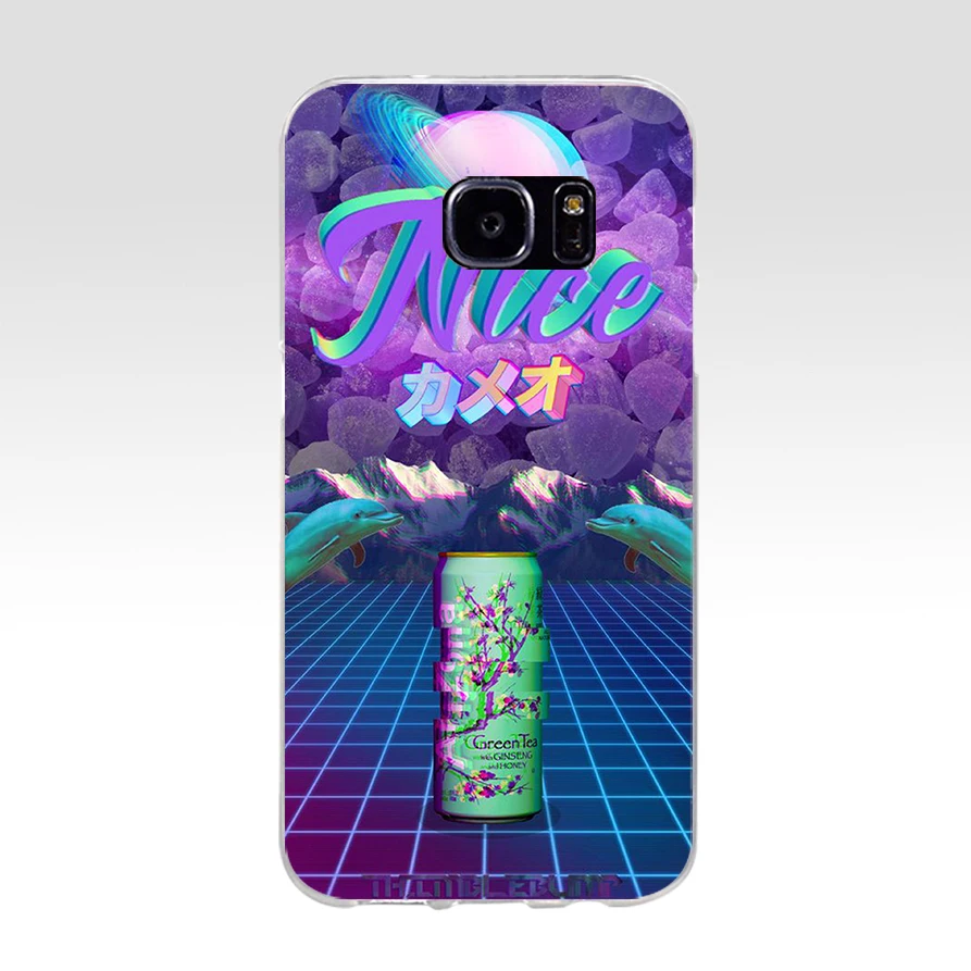 154H эстетика vaporwave Мягкий ТПУ силиконовый чехол для samsung Galaxy s6 s7 edge s8 s9 plus |
