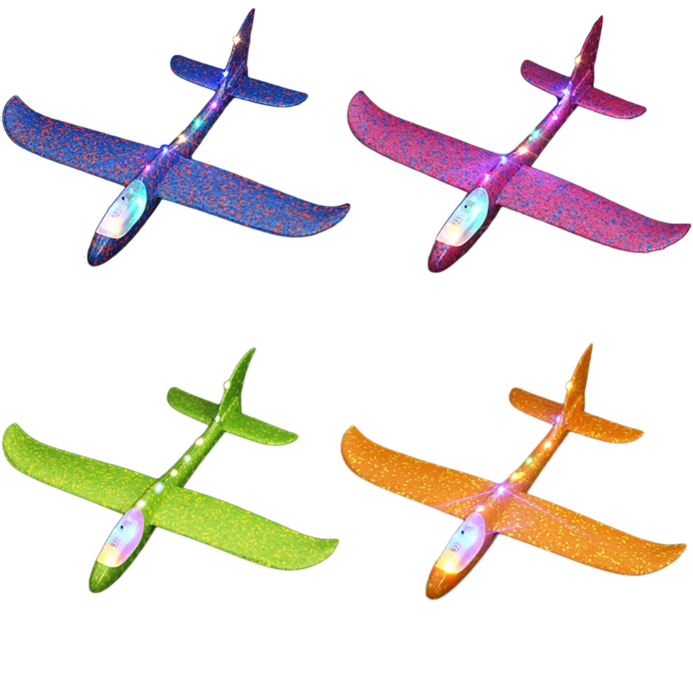 

Kids Cute Airplane Toy Hand Throw Aircraft Toys EPP Foam Maneuver Throwing Glider Light Airplane Birthday Gift for Children