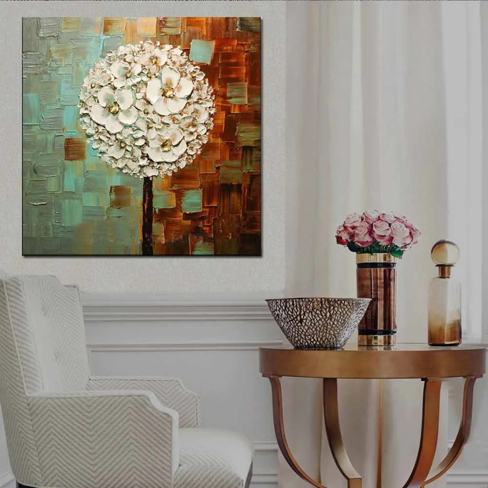 Ручная роспись абстрактное искусство Толстая палитра импасто нож картина маслом