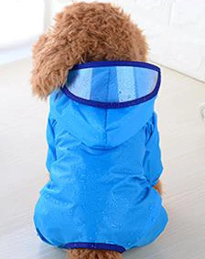 DOGGYZSTYLE дождевик для собак, прозрачный дождевик для домашних животных, водонепроницаемая куртка с капюшоном, комбинезон, костюмы, 6 цветов, товары для домашних животных