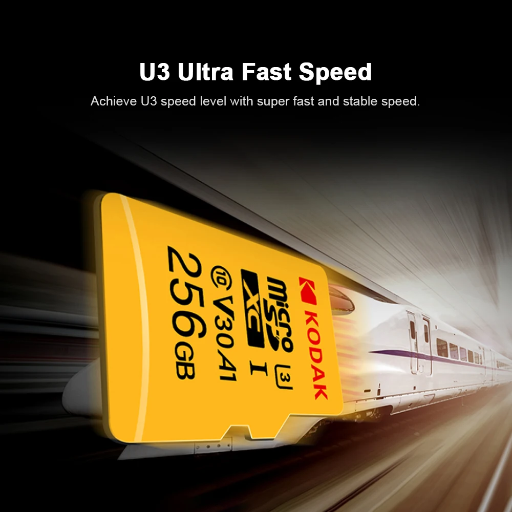 Kodak Micro SD карты 128 ГБ оперативной памяти 32 Гб встроенной 64 256 TF карта Class10 U3 A1 V30 слот