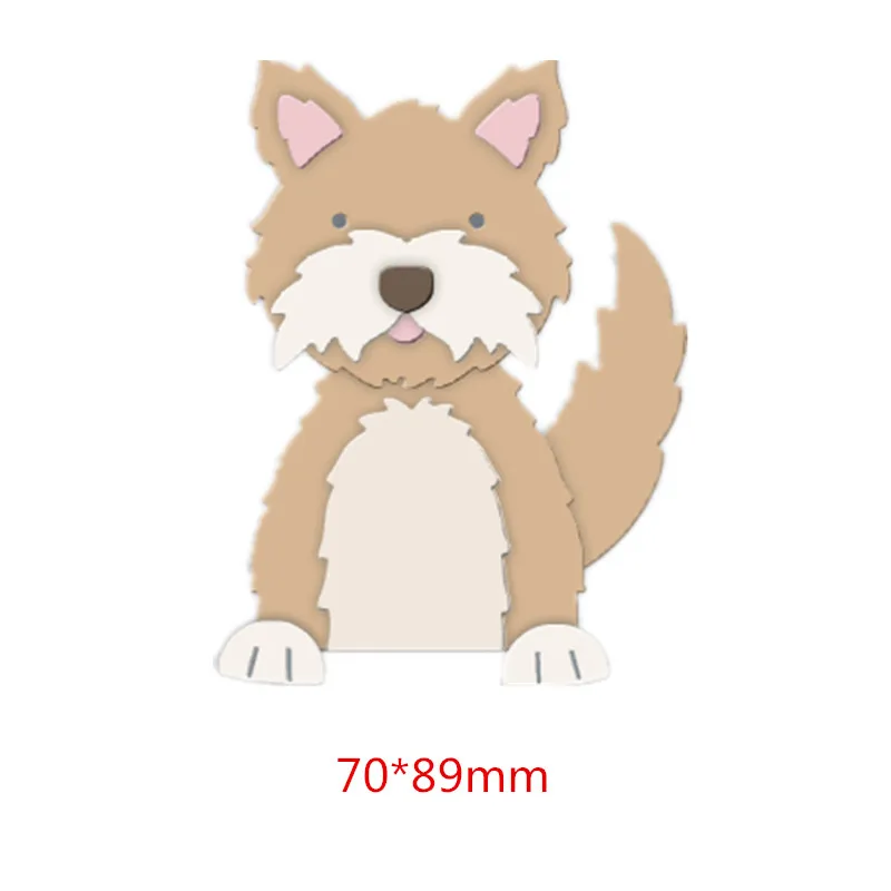 Металлические трафареты с изображением милого волка для скрапбукинга