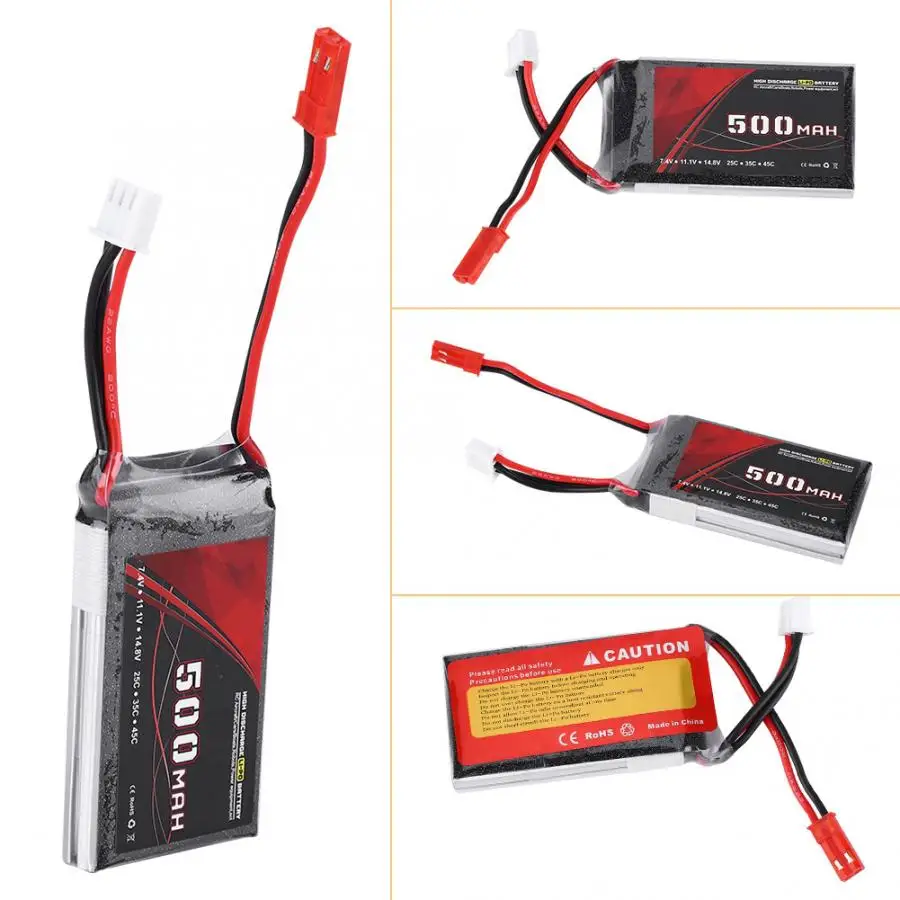 7.4V 500mAh/900mAh/1100mAh/1500mAh 25C JST Plug Lithium Battery for RC Airplane Car Robot Industrial Lighting Toy | Игрушки и хобби