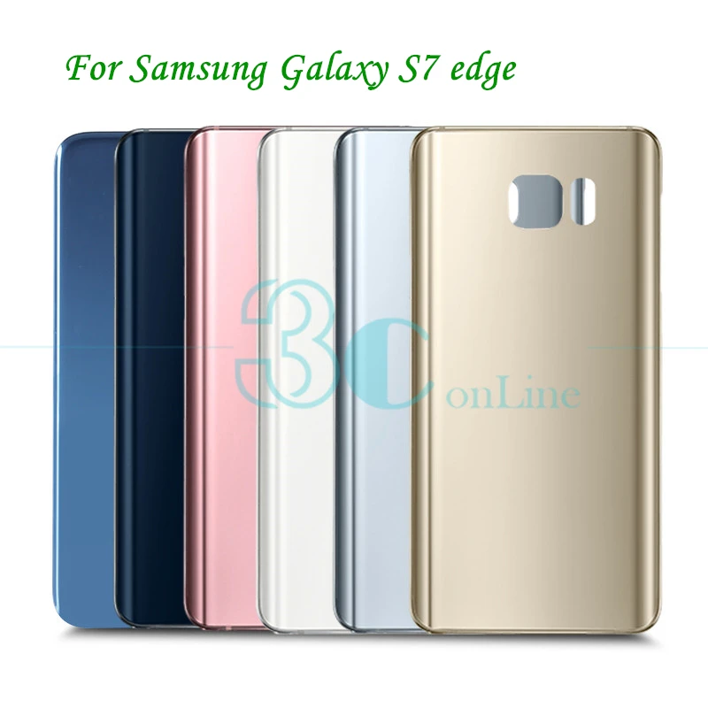 Для Samsung Galaxy S7 Edge задняя крышка для батареи стекло + пластик PC дверь корпус 3 м клей