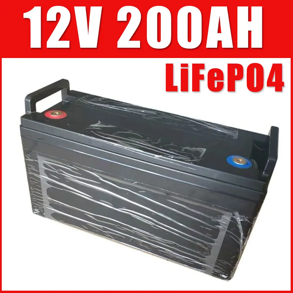 Водонепроницаемый Аккумулятор Lifepo4 12 В 200 ач Встроенный BMS 8 для кемперов источник