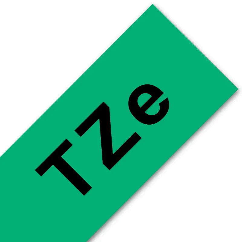black on green TZe231 стандартная ламинированная пленка 12 мм x 8 м Совместимость для Brother P-touch TZe ленты черный на белом принтере ленты TZe-231 производитель этикеток - Цвет: black on green