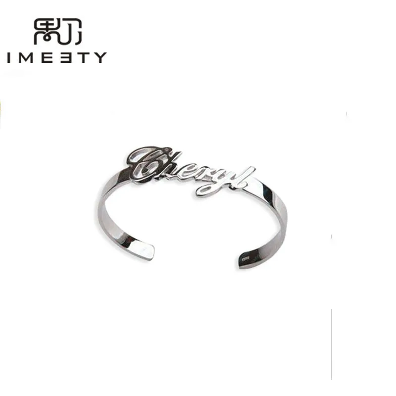 IMEETY изящный ювелирный браслет с именной табличкой именем Кэрри серебряный на
