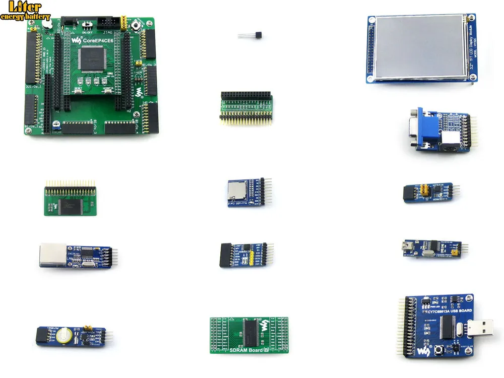 Altera Cyclone Board EP4CE6 C EP4CE6E22C8N ALTERA IV FPGA Development + 12 комплектов аксессуаров = OpenEP4CE6 упаковка
