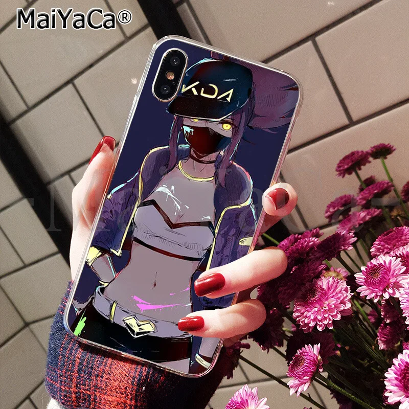 MaiYaCa kda league of legends ТПУ мягкий силиконовый прозрачный чехол для телефона для iPhone 8 7 6 6S Plus 5 5S SE XR X XS MAX Coque Shell