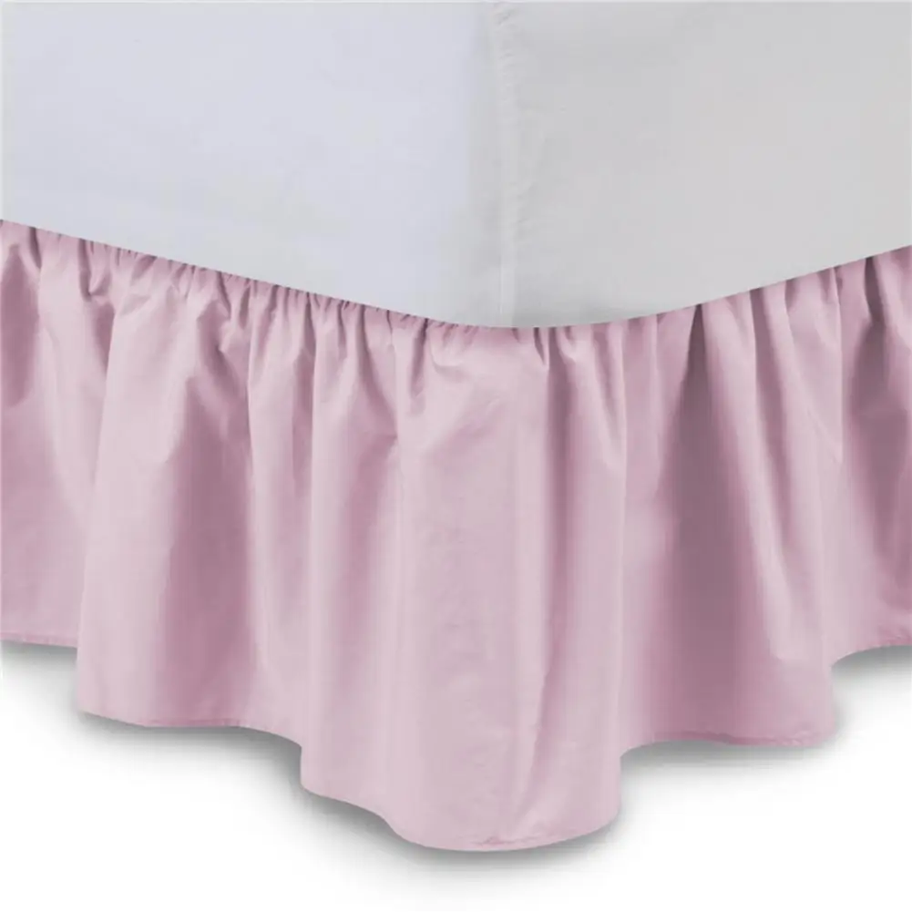Pink 1 шт. кровать, 6 цветов, матовая ткань, покрывала для кровати, без поверхности кровати, размер King queen, эластичная лента, покрывало для кровати, размер 38 см, высота покрывала - Цвет: Pink