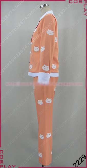 Bakemonogatari Tsubasa Hanekawa костюм для косплея Хэллоуин форменная пижама ночная рубашка +