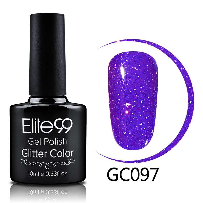 Elite99 10mlBling Блестящий Гель-лак для ногтей легкий замачиваемый Алмазный Гель-лак для ногтей отверждение Светодиодная лампа машина длительный лак для ногтей - Цвет: R-GC097