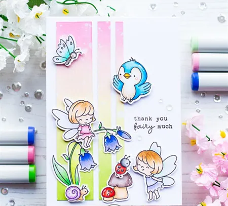 TPP цветок фея прозрачные резиновые штампы/Дети ясные штампы и для