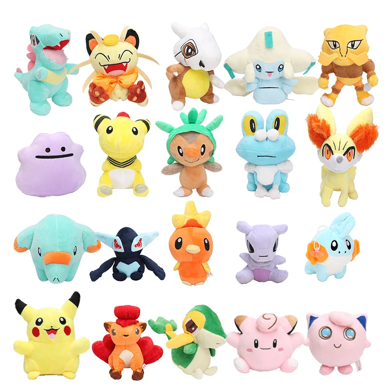 20 шт./лот карман плюшевые Jirachi Jigglypuff Lugia Mudkip Mew Clefairy Cubone Ditto Vulpix чучело игрушки куклы