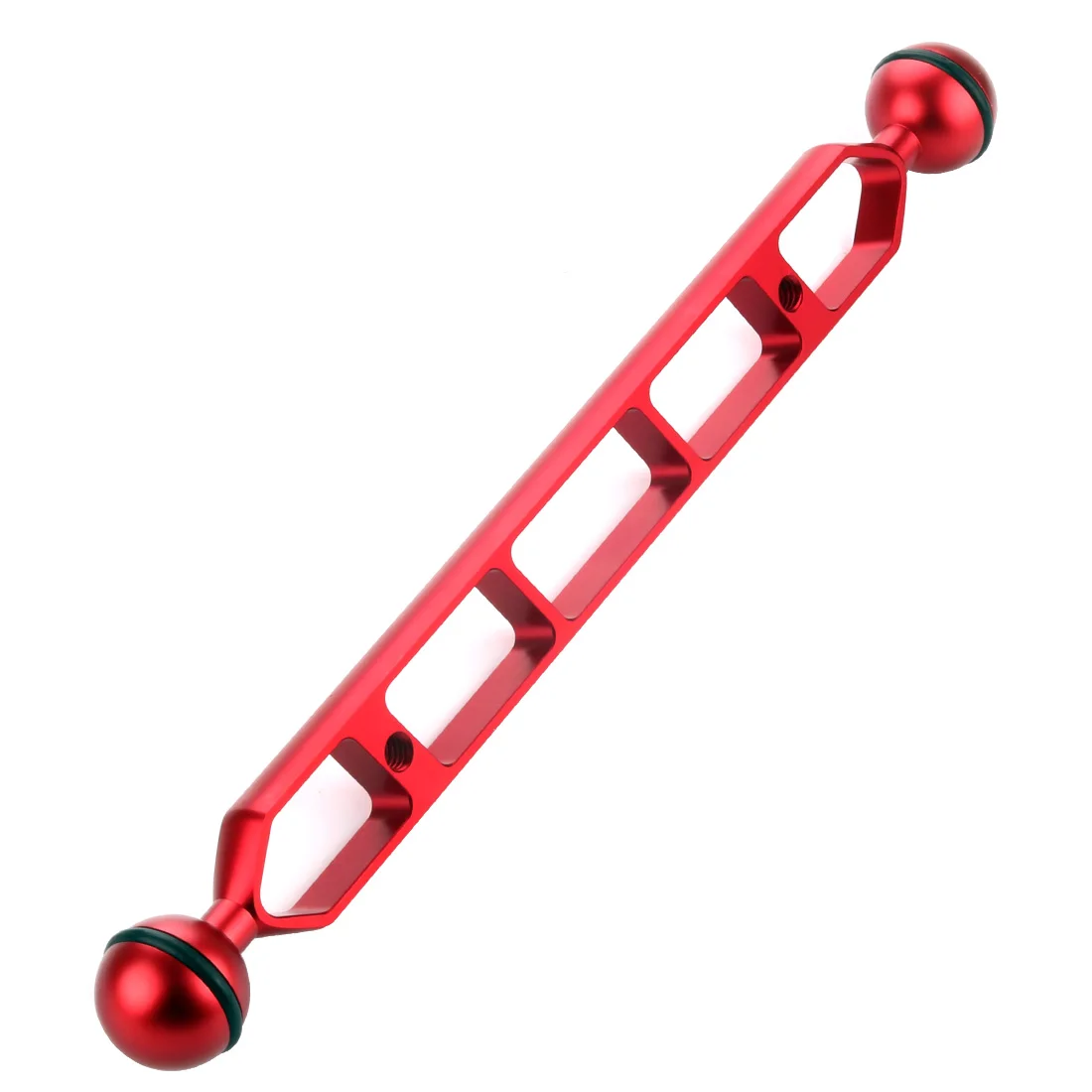 11 Inch red Алюминиевый Дайвинг оборудование для фотосъемки двойной шаровой шарнир крепление для камеры для подводной съемки для Go pro Аксессуары для экшн-камеры - Цвет: 11 Inch red