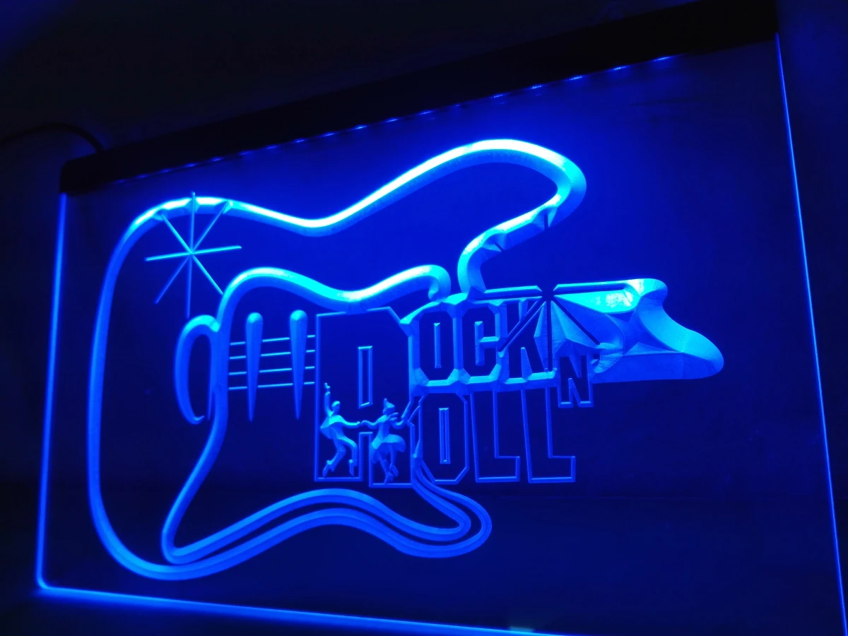 

LB948- Guitar Rock n Roll Dancer Music Gift Light Sign home decor crafts