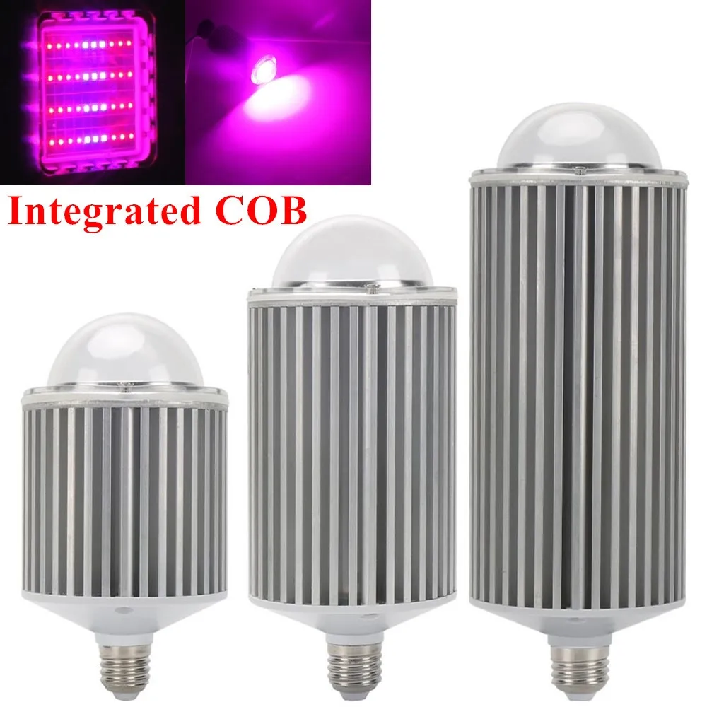 E27 60W 120W 180W полными спектрами свет COB светодиодный Grow Lights гидропоническая посадка лампа для выращивания растений в помещении для цветущей фразы высокой доходностью