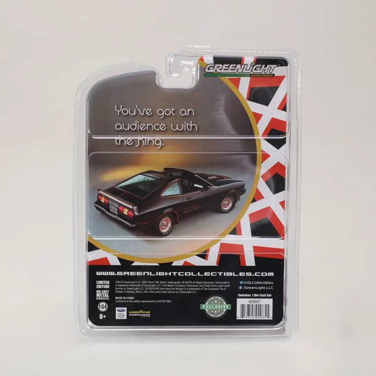 Зеленый светильник 1: 64 1978 Mustang II King Cobra бутик сплава автомобиля игрушки для детей Детские игрушки модель подарок