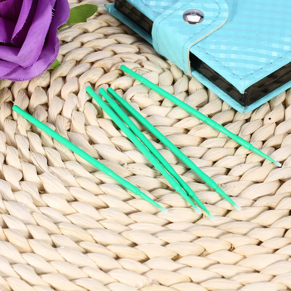 100 шт./компл. 4 вида цветов одноразовые тампоны микро кисти тушь для ресниц