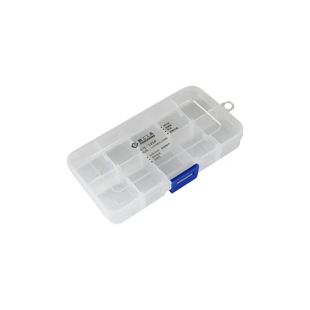1218 Plastic Tool Box Transparent Toolbox Electronic Components Screw Storage Parts Boxes | Инструменты