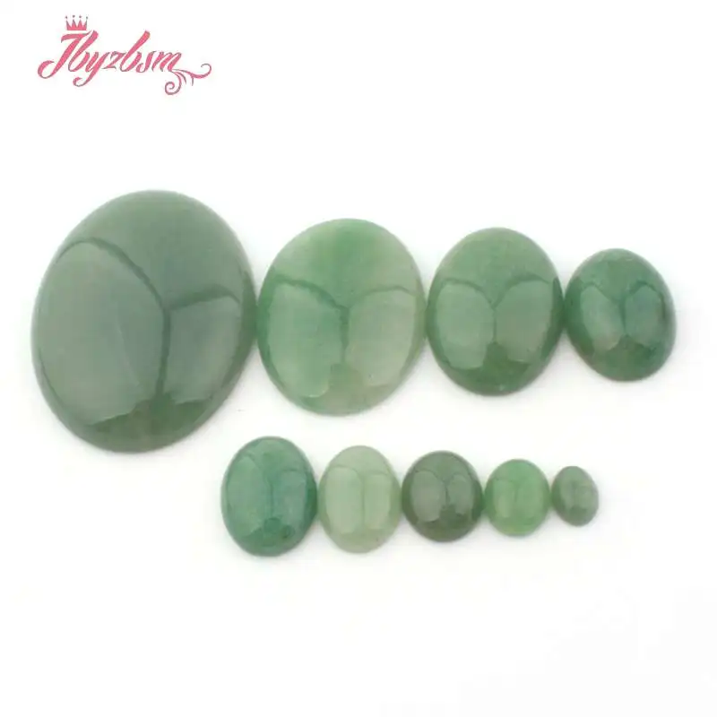 Овальные зеленые Кабошоны с авантюрином для кабин непросверленные бусины из