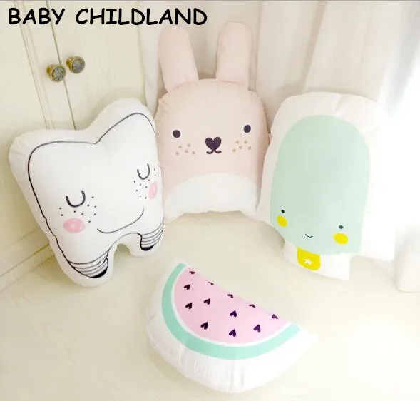 Мультяшная детская подушка Милая развивающая Подушка хлопковая для декора
