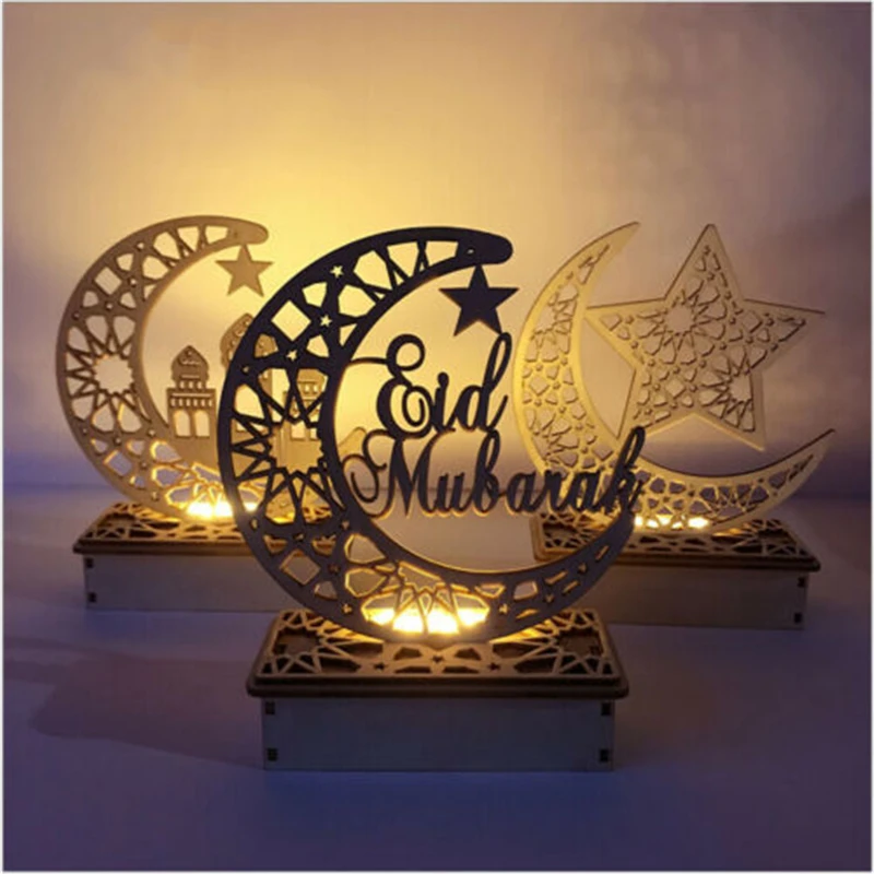Деревянное украшение сделай сам Eid Mubarak Рамадан Мусульманский Исламский подарок