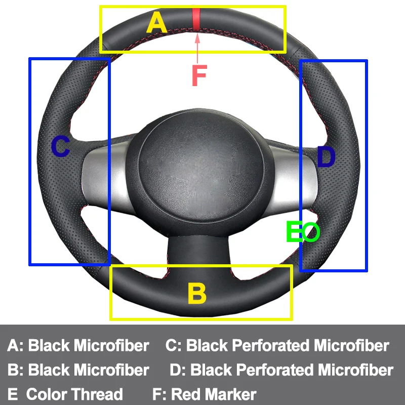 HuiER Ручное шитье яркий красный маркер для Nissan March Sunny Versa 2013 Almera автомобильный
