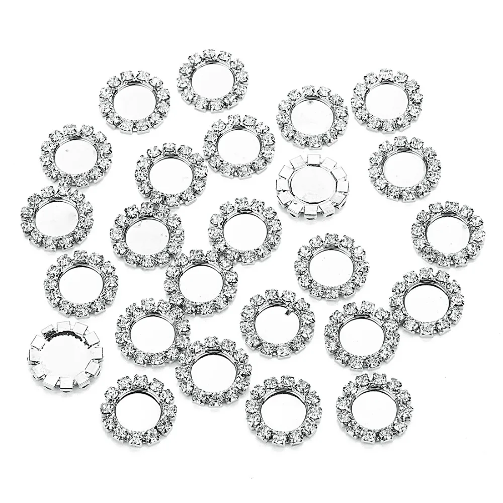 10 шт./компл. золотой серебряный цвет кристалл коготь основа поднос Безель пустая