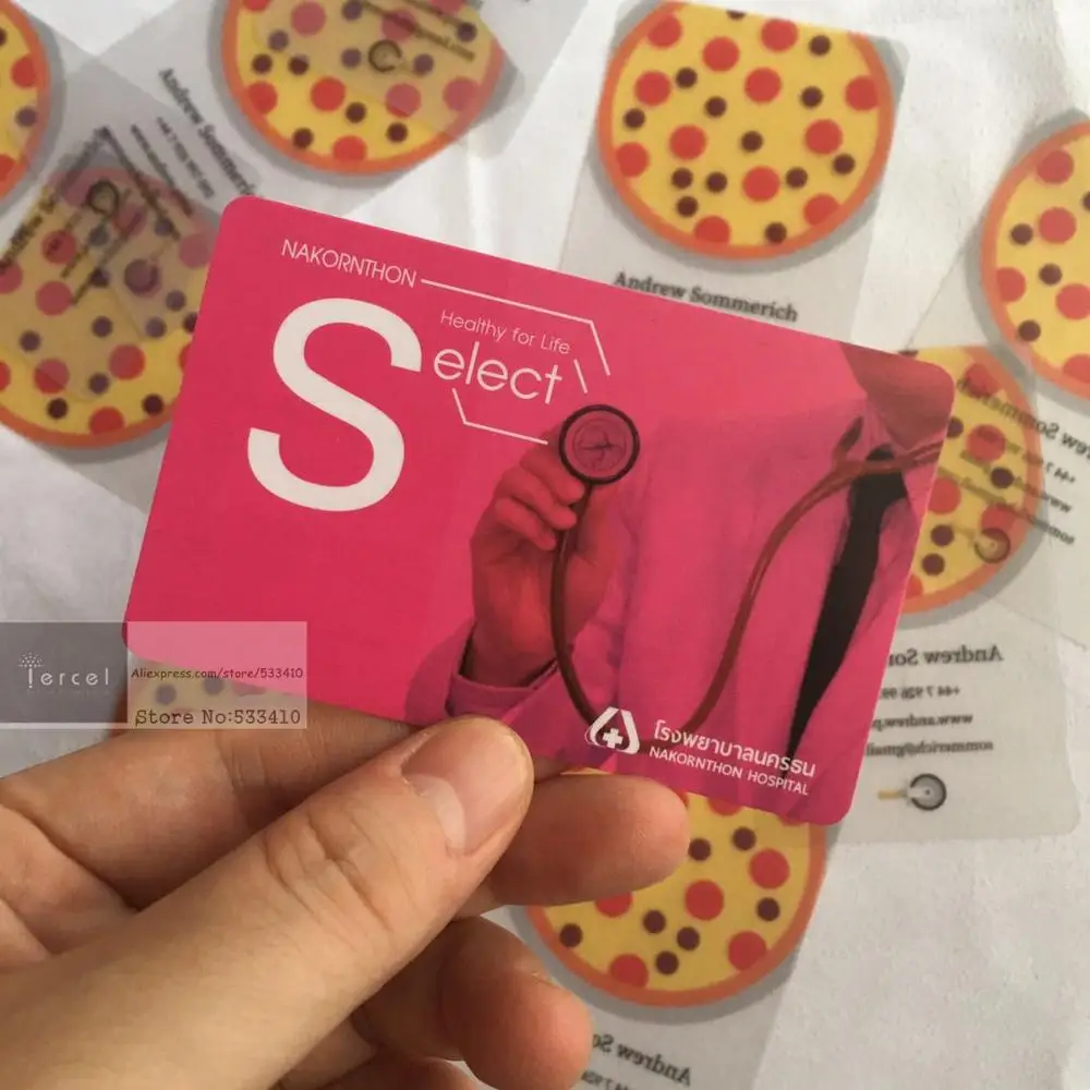 1000pcs/Lot customized printing Full Color Plastic PVC Business Card/VIP card/visit card Both Sides Printed +free shipping DHL | Канцтовары
