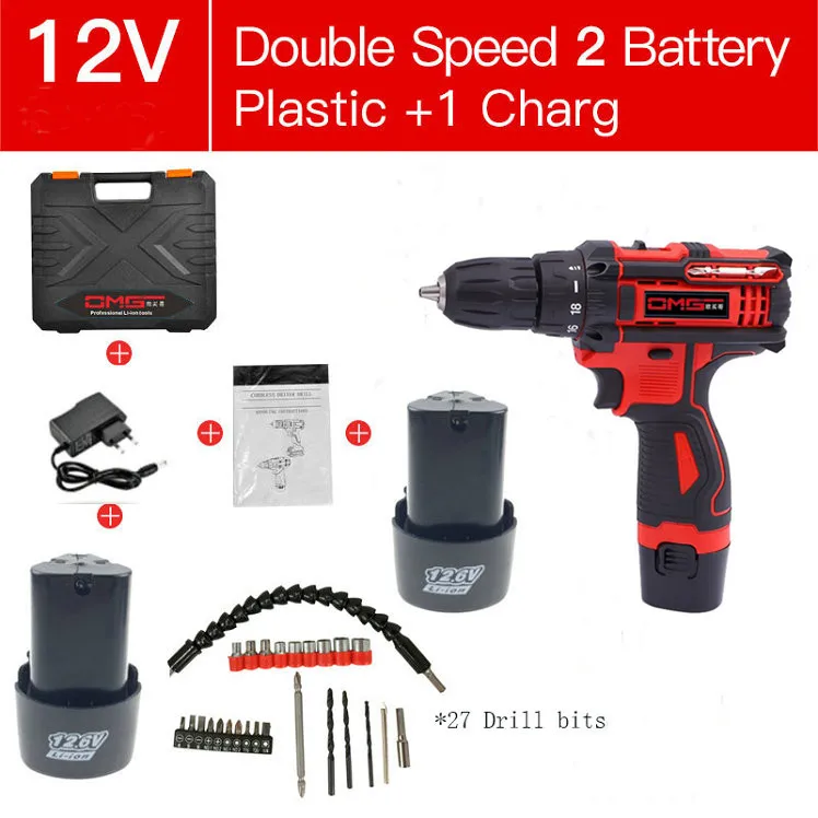 12V-SET6 12,6 в Электрическая Дрель аккумуляторная отвертка литиевая батарея Мини дрель аккумуляторная отвертка электроинструменты Аккумуляторная дрель - Цвет: 12V-SET6