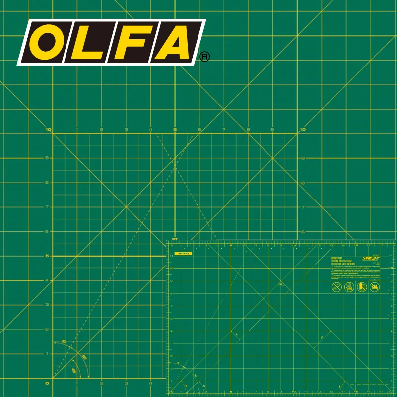 OLFA односторонняя самовосстанавливающаяся плита для резки с дюймовой планкой RM CG