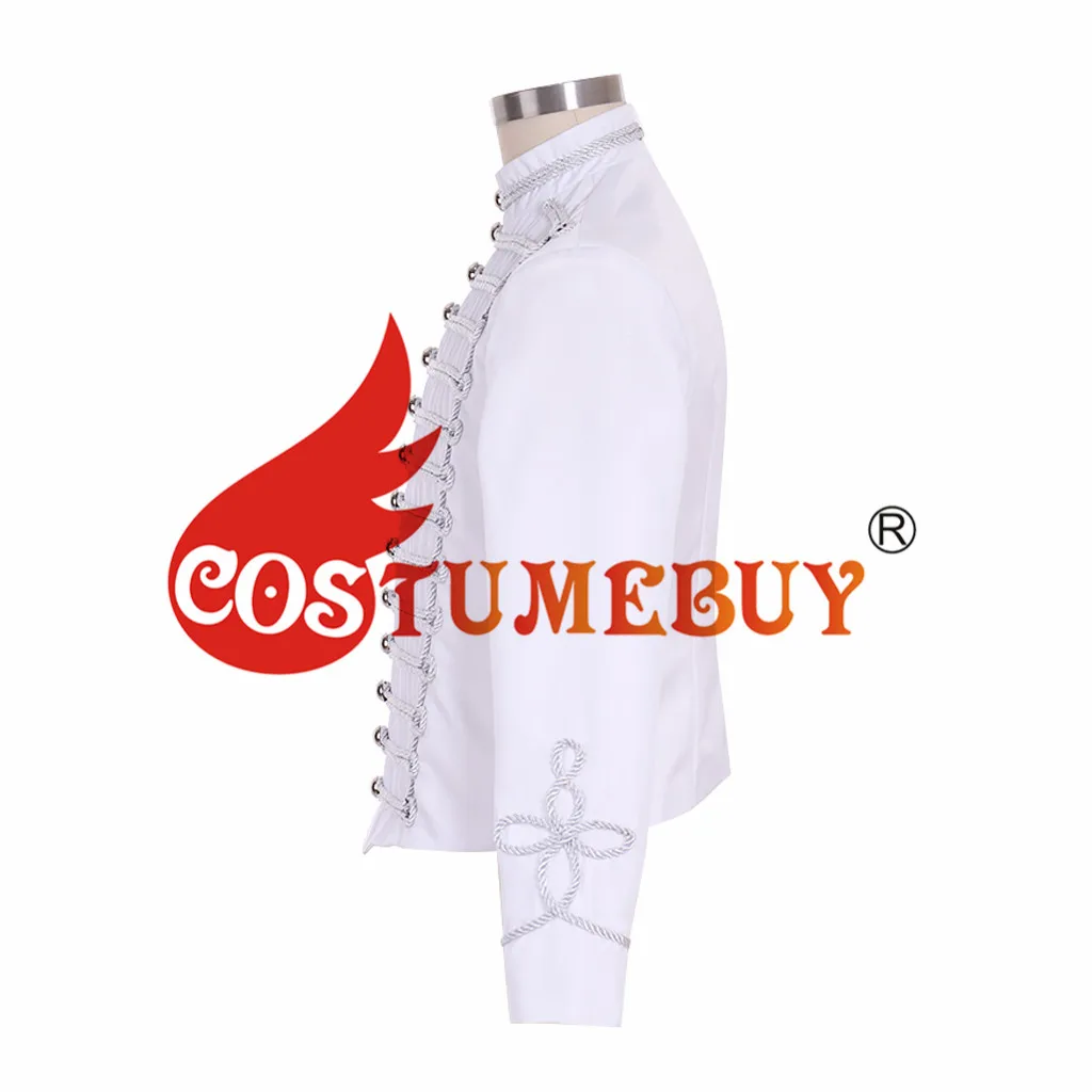 CostumeBuy в стиле Майкла Джексона, белое пальто куртка, костюм для косплея, Майкла Джордана в стиле милитари сценический костюм с курткой L920