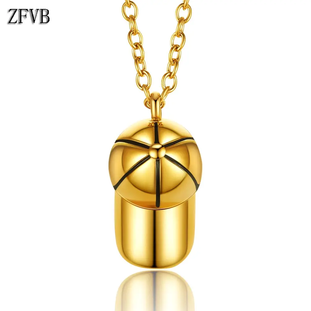 ZFVB повседневная спортивная бейсболка ожерелье Мужская цепочка из нержавеющей