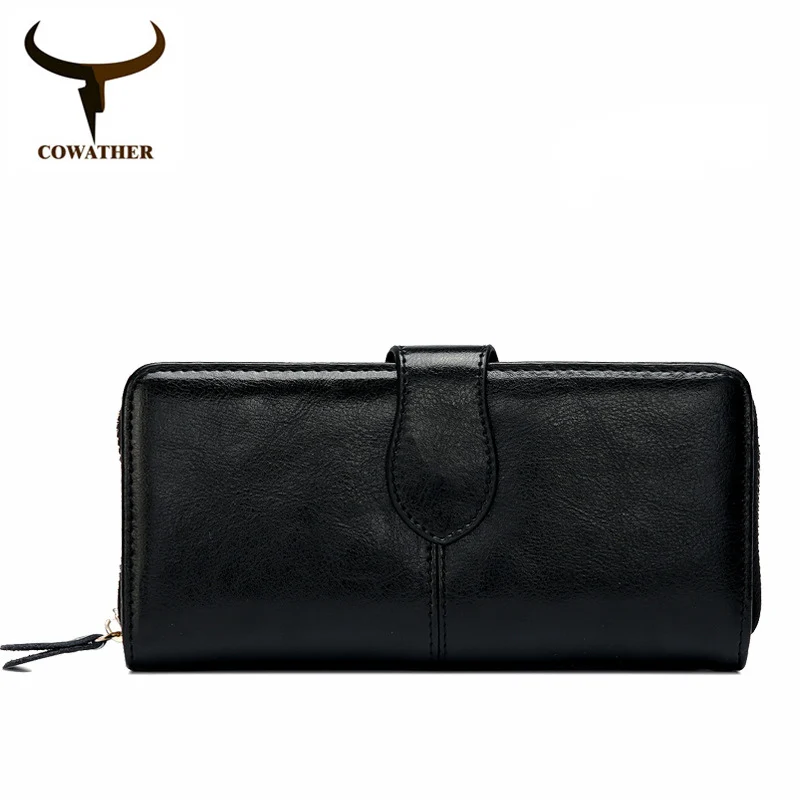Кошелек COWATHER Женский из натуральной коровьей кожи 6 цветов P11049|leather for women|brand women