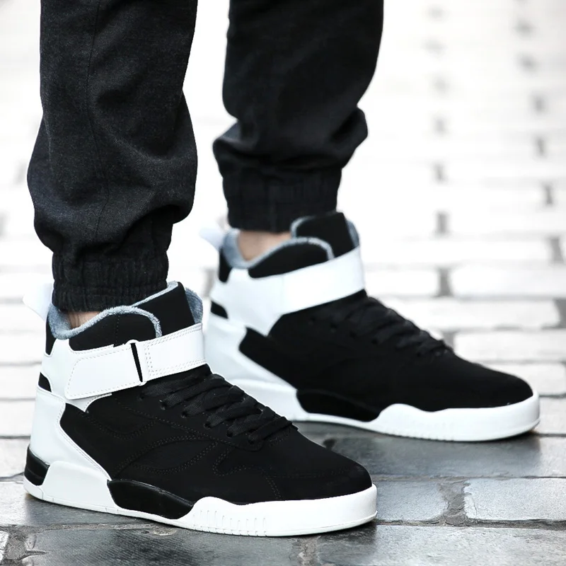 Модные зимние мужские ботинки Теплые Мужские мягкие черные и белые ботинки|boots