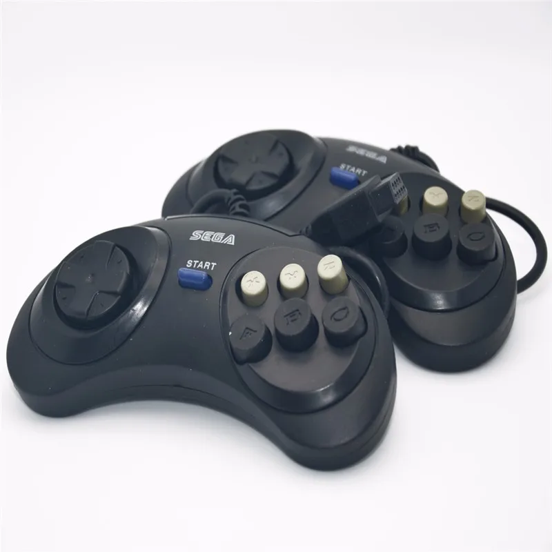 2 шт. классический проводной игровой контроллер Sega с 6 кнопками джойстик для SEGA