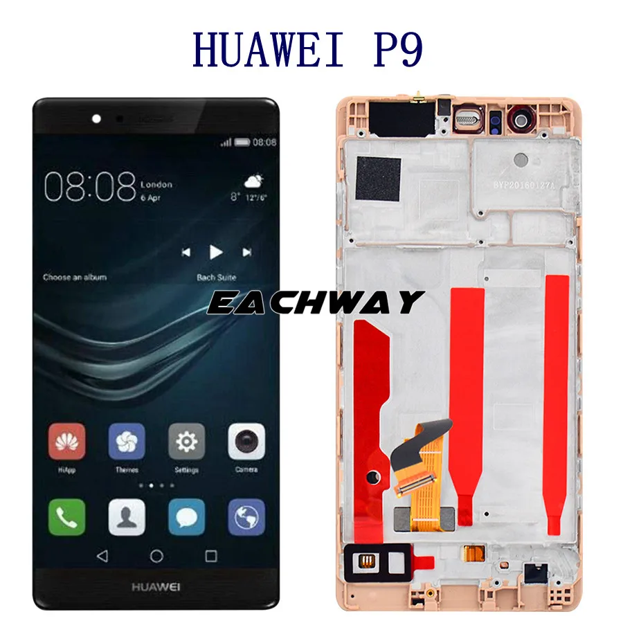 Протестированный гарантийный экран HUAWEI P9 Lite ЖК сенсорный экран дигитайзер сборка HUAWEI P9 Plus дисплей Замена P9 P9 Lite ЖК
