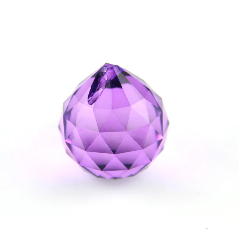 10PCS/Lot 40mm Violet Color Crystal Faceted Ball Glass Prism Balls X-MAS Decoration Free Shipping | Лампы и освещение