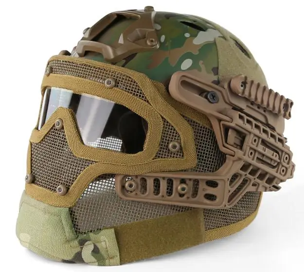 CP Армейский Военный Тактический шлем G4 система Casco страйкбол шлем спортивные аксессуары Пейнтбол Полнолицевая защитная маска для лица шлем - Цвет: CP