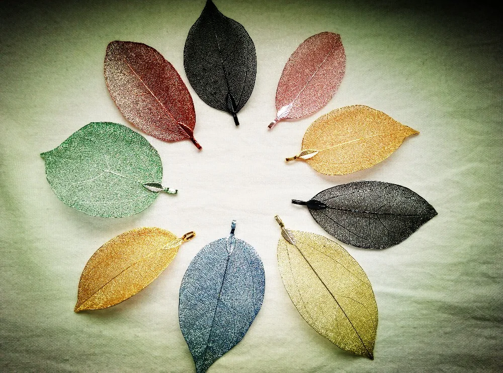 Новые Натуральные подвески в виде листьев ювелирные изделия ручной работы