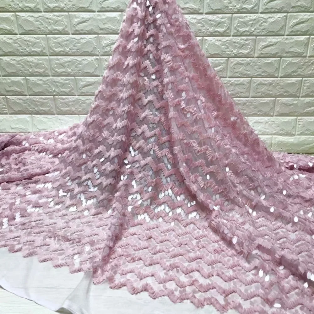 Высококачественная Цветочная Тюлевая африканская кружевная ткань свадебное