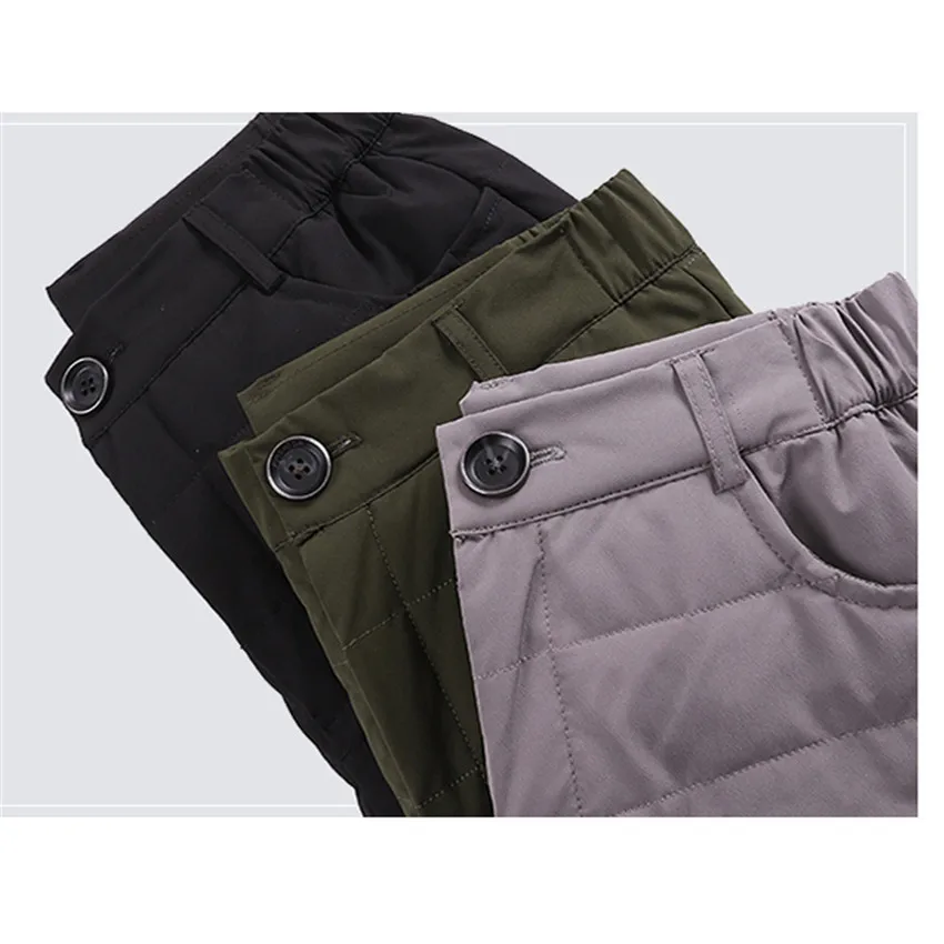 2019 Fashion Slim Winter Women High Waist Down Pants Big Size Lady Warm Thicked Ankle-Length Pant Female Trousers OutWear WZ656