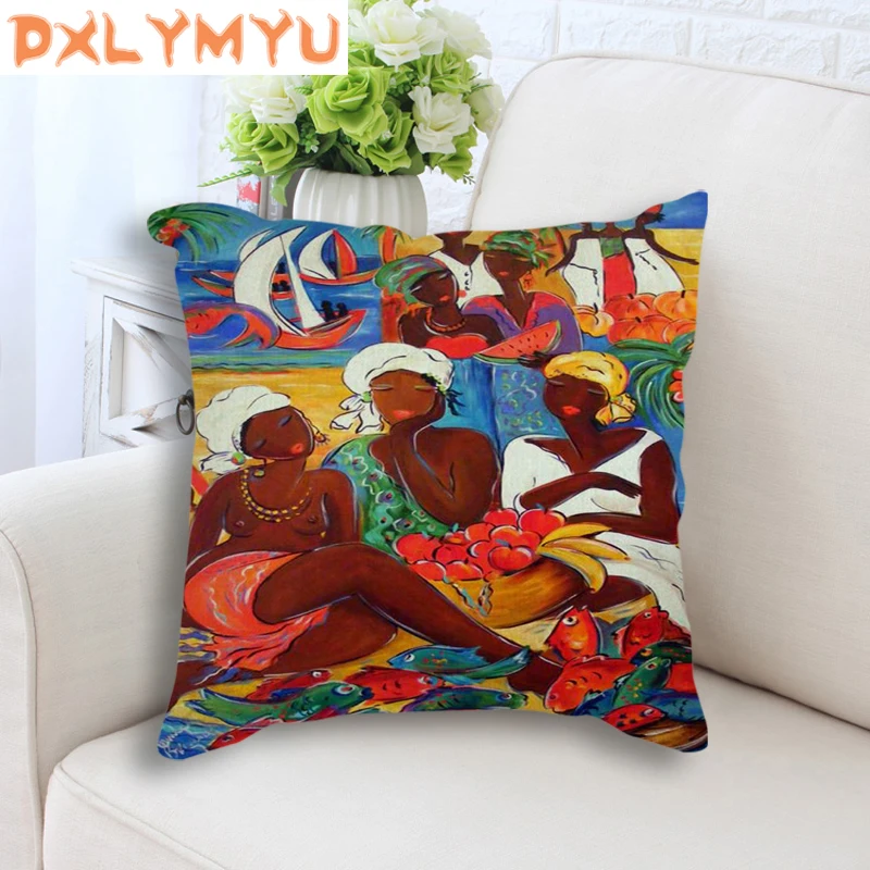 45 см * ручная роспись в африканском стиле Наволочка для дивана домашний Декор