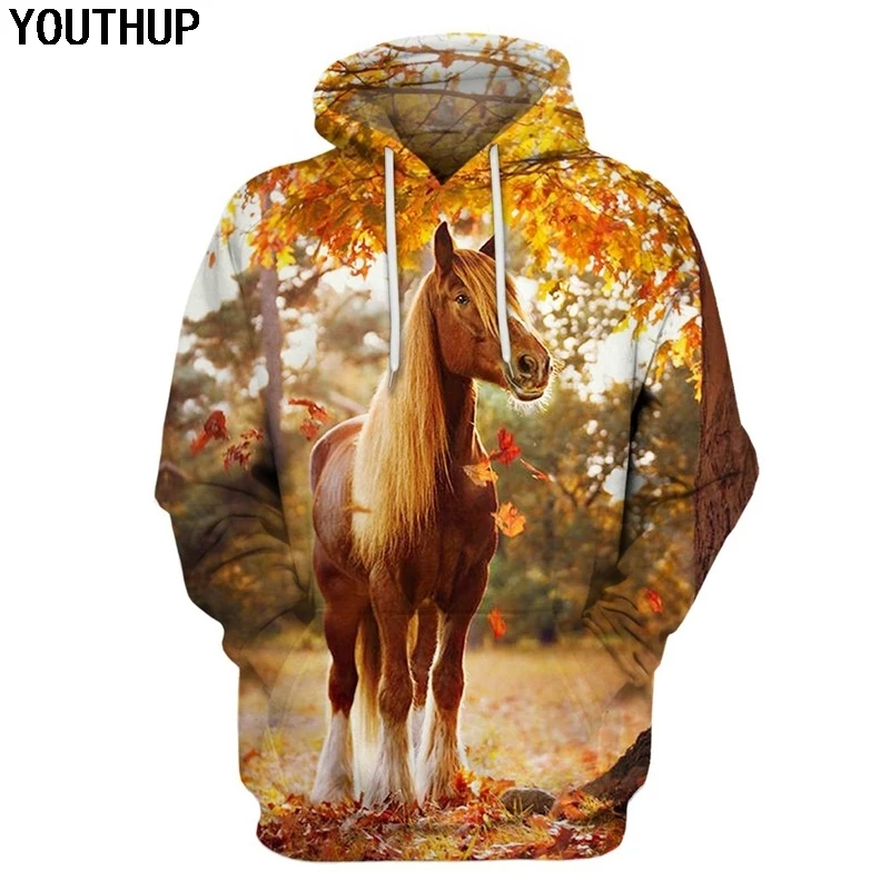 Новинка 2020 мужские 3d толстовки YOUTHUP модные 3D полные пуловеры с капюшоном весенне