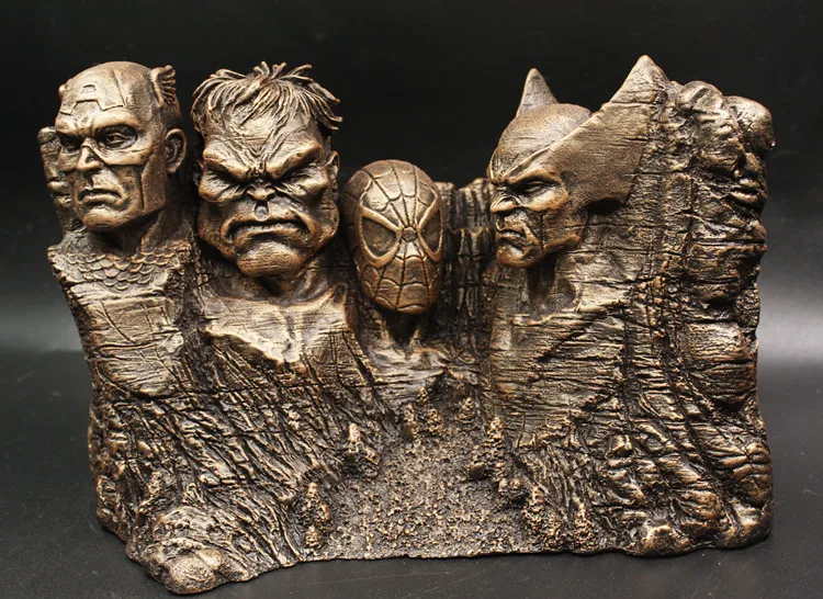 Крутой! герой Marvel Капитан Америка Человек-паук уничтожает Халка д-ра рашмора Маунт рашморе книжный стойло